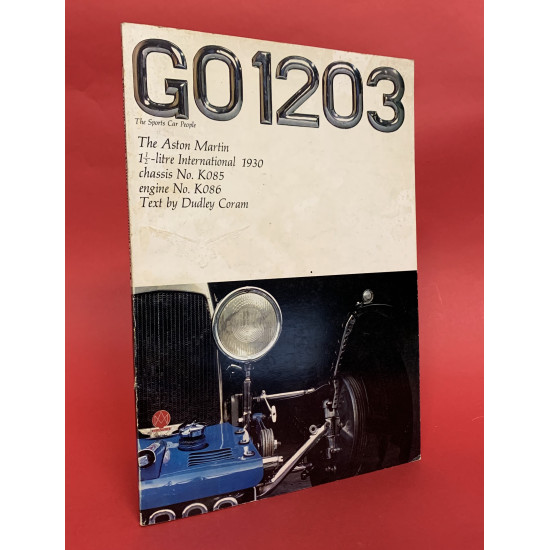 The Aston Martin 1-1/2 litre International 1930 chassis No K085, Engine No K086 GO1203 