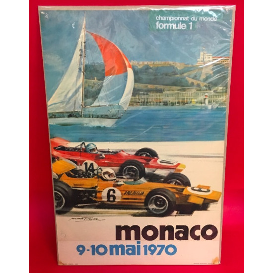 Monaco 9-10 Mai 1970 Grand Prix Official Race Poster Monaco 9-10 Mai 1970 Grand Prix Official Race Poster