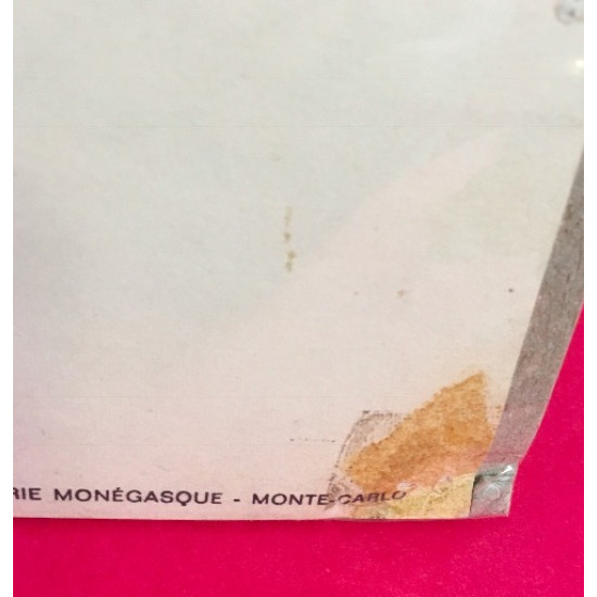 Monaco 9-10 Mai 1970 Grand Prix Official Race Poster