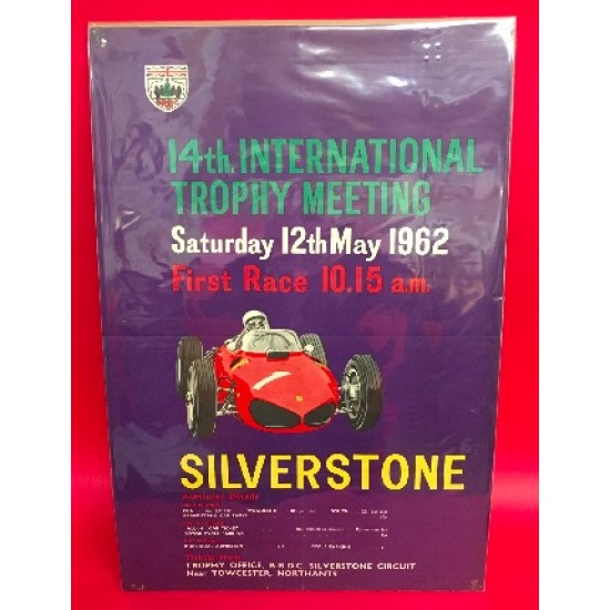 14th International Trophy Meeting Silverstone 1962 Official Race Poster