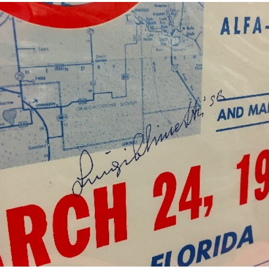 12 Hours Of Sebring 1962 March 24 Official Race Poster - Signed