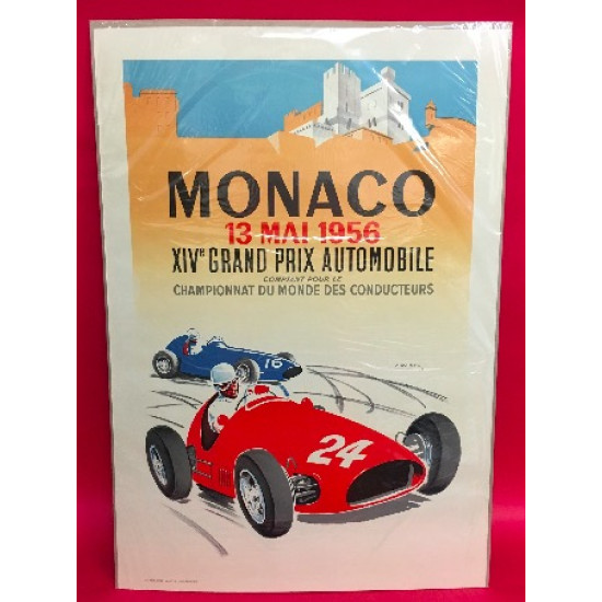 Monaco XIV Grand Prix 13 Mai 1956 Race Poster