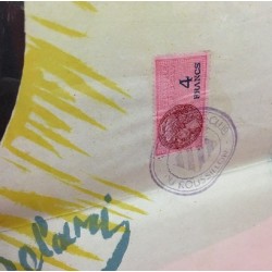 2éme Prix Automobile Et Motocycliste Du Roussillon Perpignan 1947 Official Race Poster