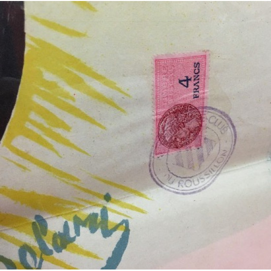 2éme Prix Automobile Et Motocycliste Du Roussillon Perpignan 1947 Official Race Poster