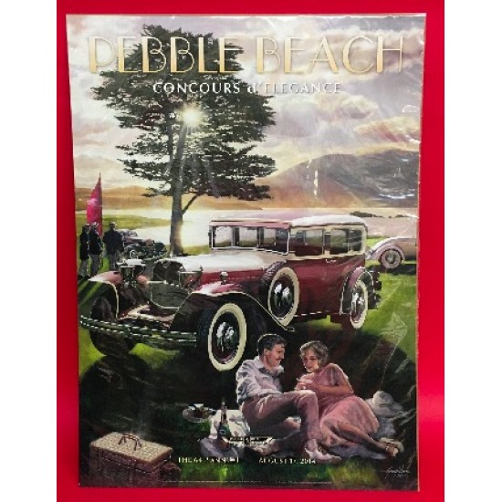 64th Annual Pebble Beach Concours D'Elegance 2014 Official Event Poster