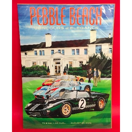 66th Annual Pebble Beach Concours D'Elegance 2016 Official Event Poster