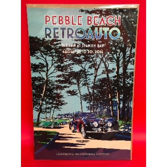 Pebble Beach Retro Auto August 18 - 20 2016 Official Event Poster