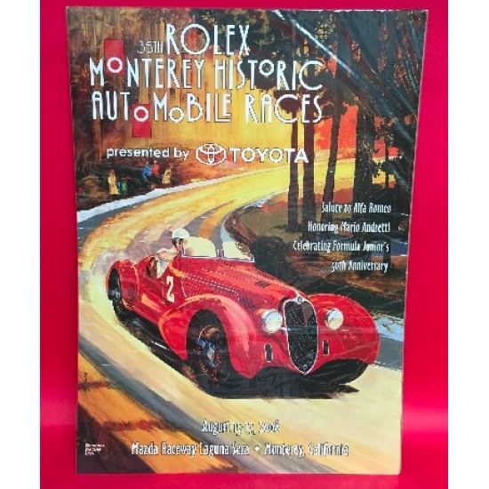 35th Rolex Monterey Historic Automobile Races Presented By Toyota 2008 Official Event Poster