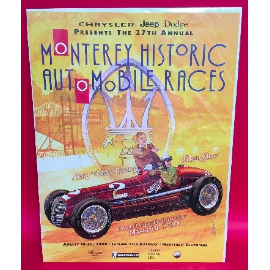 27th Monterey Historic Automobile Races Presented By Chrysler 2000 Official Event Poster
