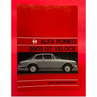 Alfa Romeo 2000 GT Veloce - Uso E Manutenzione