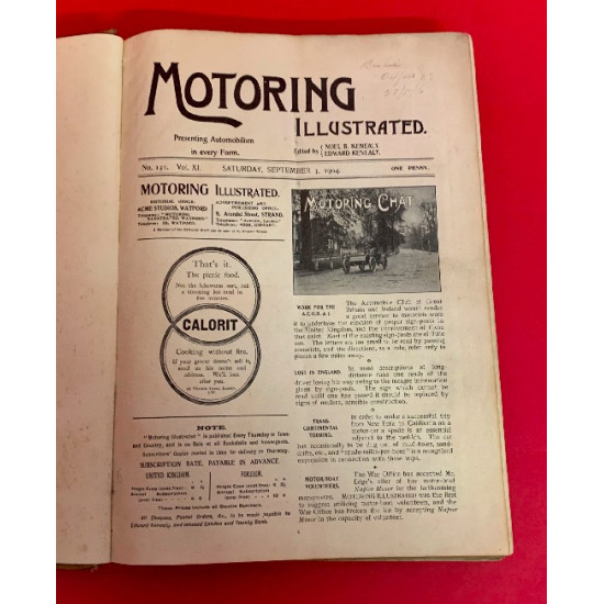 Motoring Illustrated Volume 11 Vol XI 1904 - Bound