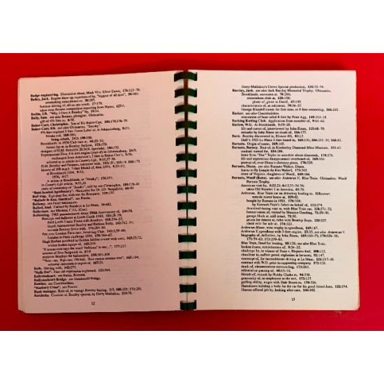 Bentley Drivers Club Review Index for Issues 1-180