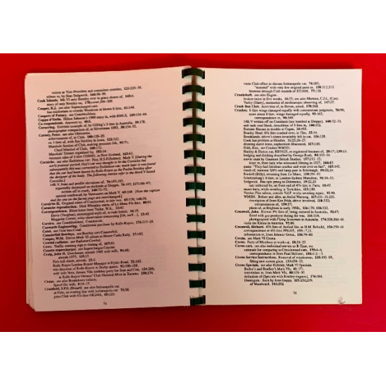 Bentley Drivers Club Review Index for Issues 1-180