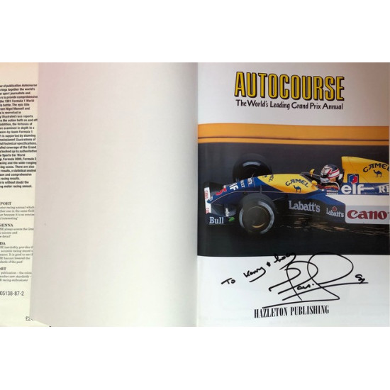 Autocourse 1991 - 1992 signed by Nigel Mansell Autocourse 1991 - 1992 signed by Nigel Mansell