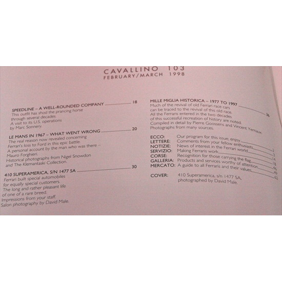 Cavallino Magazine No 103 February /  March  1998
