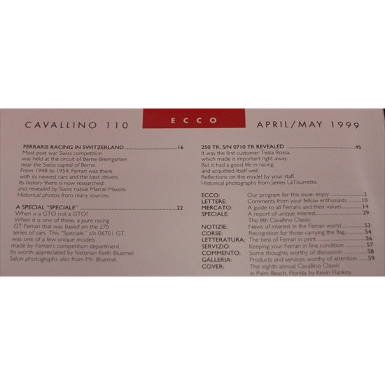 Cavallino Magazine No 110 April / May 1999
