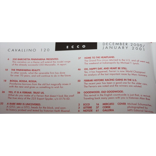 Cavallino Magazine No 120 December / January 2000 / 2001