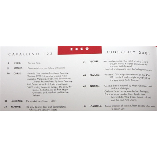 Cavallino Magazine No 123 June / July  2001