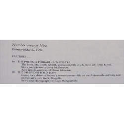 Cavallino Magazine No 79 February / March 1994 Cavallino Magazine No 79 February / March 1994