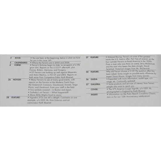 Cavallino Magazine No 149  October / November   2005