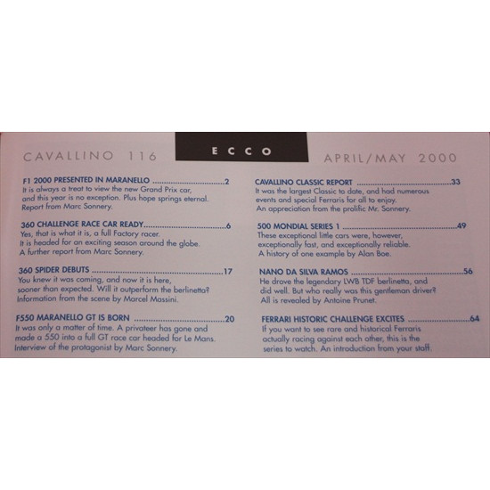 Cavallino Magazine No 116 April / May 2000
