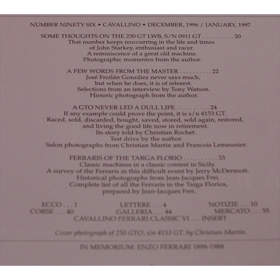 Cavallino Magazine No  96  December / January 1996 / 1997