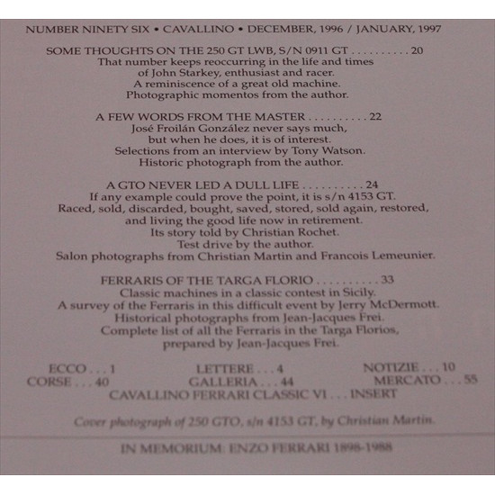 Cavallino Magazine No  96  December / January 1996 / 1997