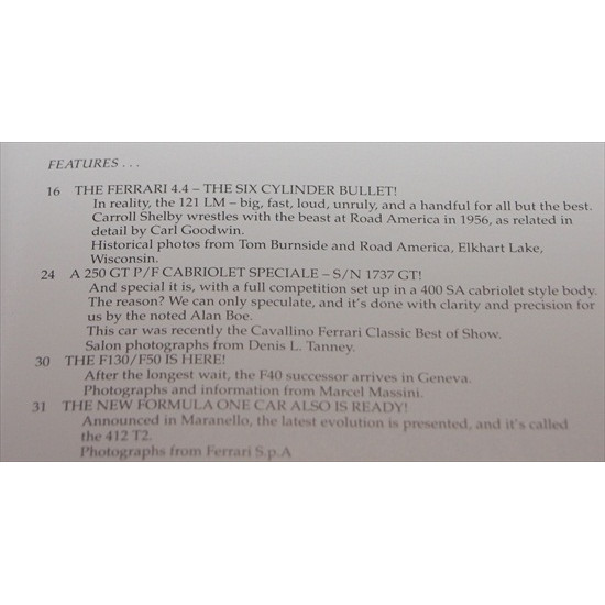 Cavallino Magazine No 86 April / May 1995 Cavallino Magazine No 86 April / May 1995