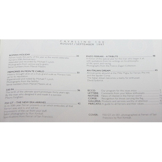 Cavallino Magazine No 100  August / September 1997