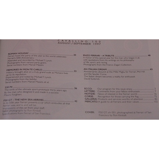 Cavallino Magazine No 100  August / September 1997