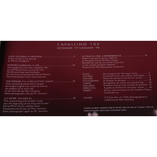 Cavallino Magazine No 102  December / November  1997 / 1998