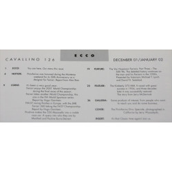 Cavallino Magazine No 126 December / January 2001/ 2002 Cavallino Magazine No 126 December / January 2001/ 2002