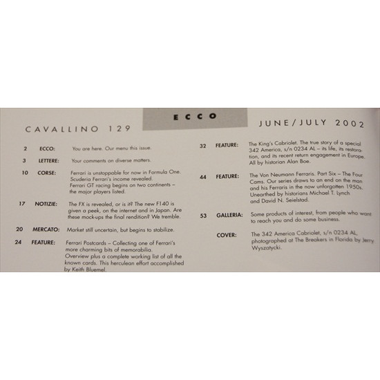 Cavallino Magazine No 129  June / July 2002