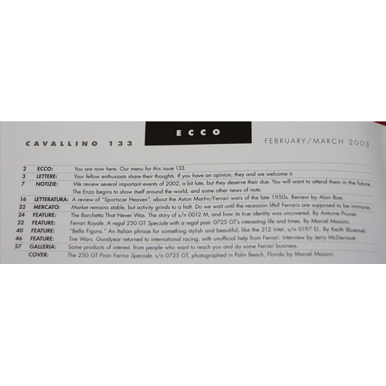 Cavallino Magazine No 133 February / March 2003