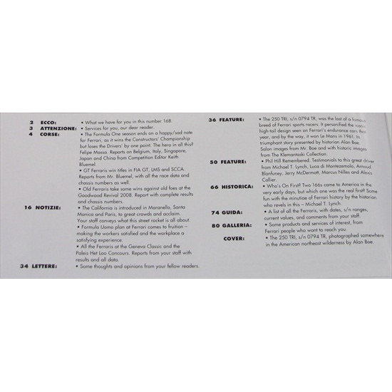 Cavallino Magazine No 168  December / January 2008 / 2009