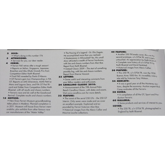 Cavallino Magazine No 174  December / January 2009 / 2010