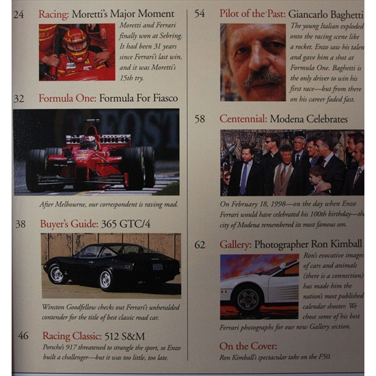 Forza Magazine Number 11 June 1998 Forza Magazine Number 11 June 1998