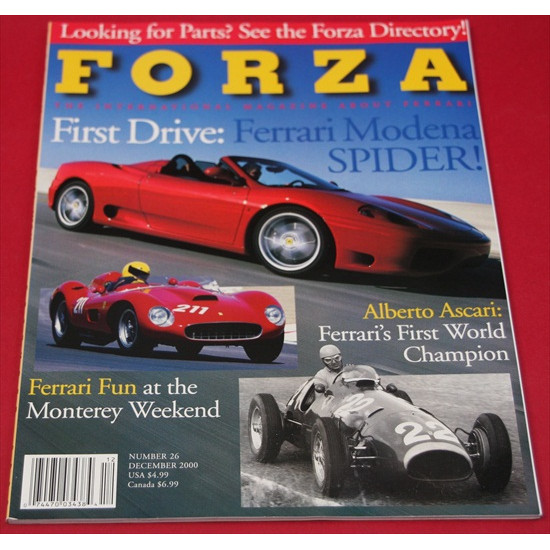 Forza Magazine Number 26 December 2000 Forza Magazine Number 26 December 2000
