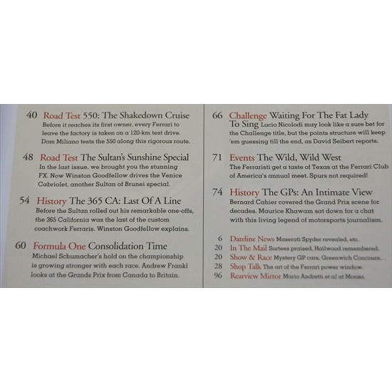 Forza Magazine Number 33 November 2001 Forza Magazine Number 33 November 2001