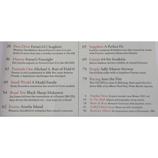 Forza Magazine Number 55 August 2004 Forza Magazine Number 55 August 2004