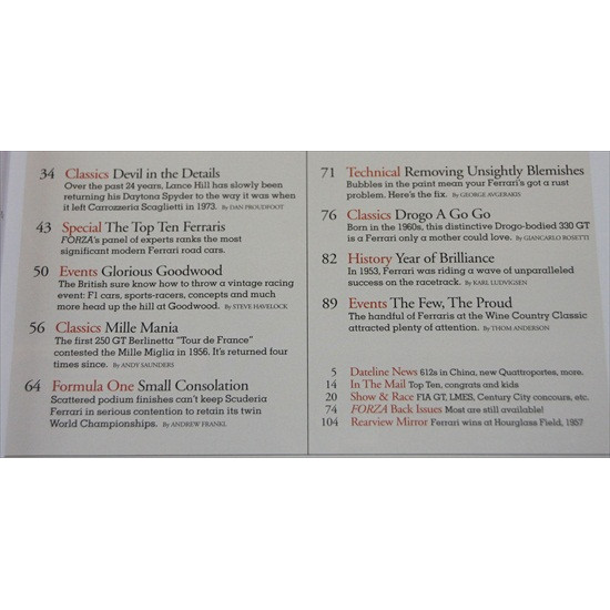 Forza Magazine Number 65 November 2005 Forza Magazine Number 65 November 2005