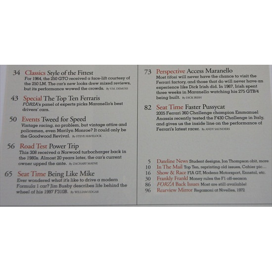 Forza Magazine Number 68 April 2006 Forza Magazine Number 68 April 2006