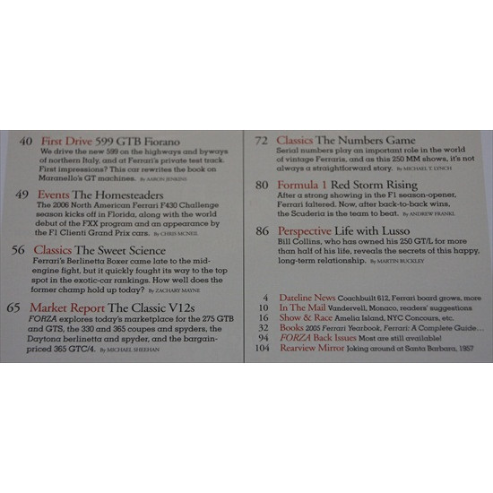 Forza Magazine Number 71 August 2006 Forza Magazine Number 71 August 2006