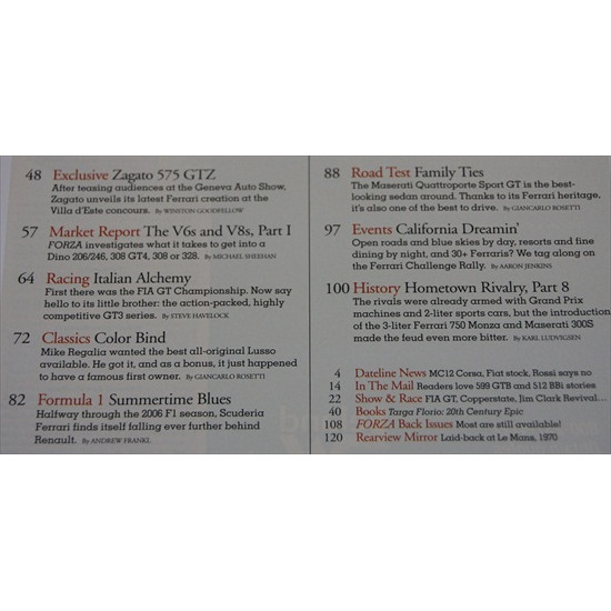 Forza Magazine Number  72 October 2006