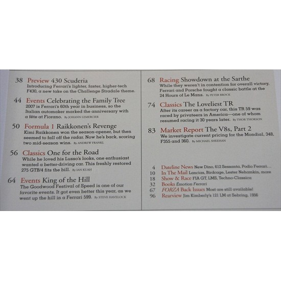 Forza Magazine Number 81 November 2007 Forza Magazine Number 81 November 2007