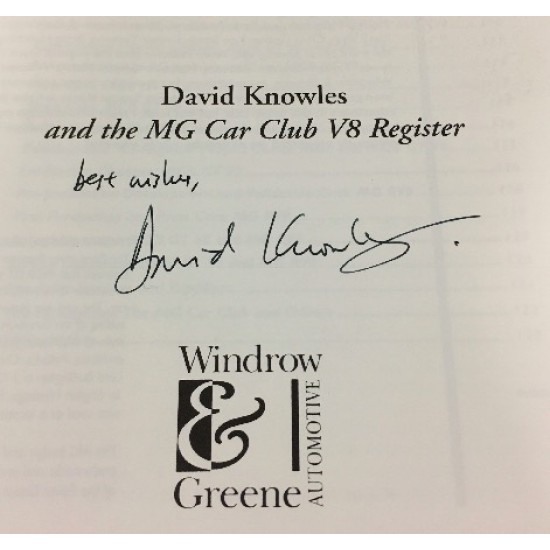 MG V8 Twenty-One Years on from Introduction to RV8. Signed by David Knowles
