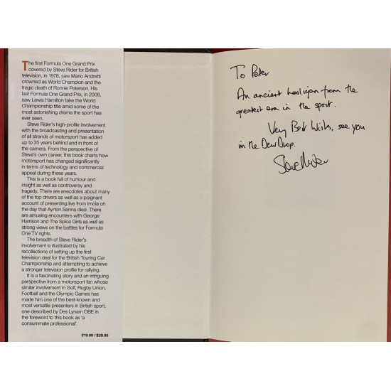 Steve Rider My Chequered Career: Thirty-five years of televising motorsport signed by Steve Rider Steve Rider My Chequered Career: Thirty-five years of televising motorsport signed by Steve Rider