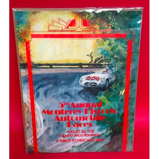 5th Annual Monterey Historic Automobile Races Laguna Seca 1978 Official Event Poster