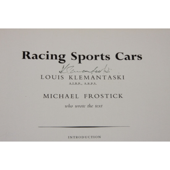 Racing Sports Cars.Signed by Louis Klemantaski