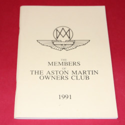 The Members of The Aston Martin Owners Club 1991 The Members of The Aston Martin Owners Club 1991